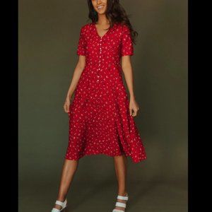 Ivy City Co Red Floral Dress